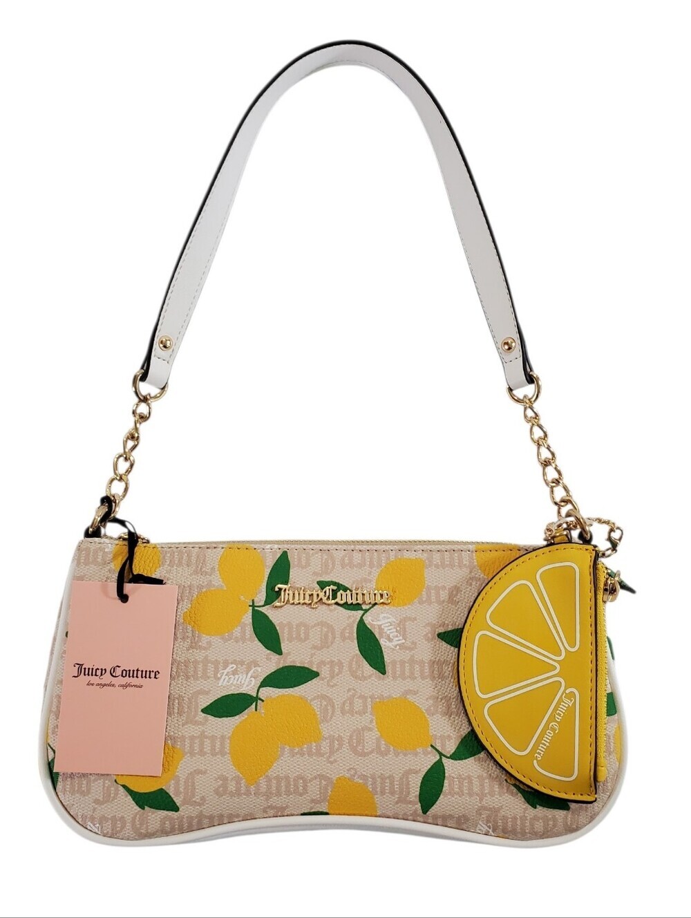 🟢 Juicy Couture Fruitful Lemon Shoulder Bag Sandstone Multi NWT